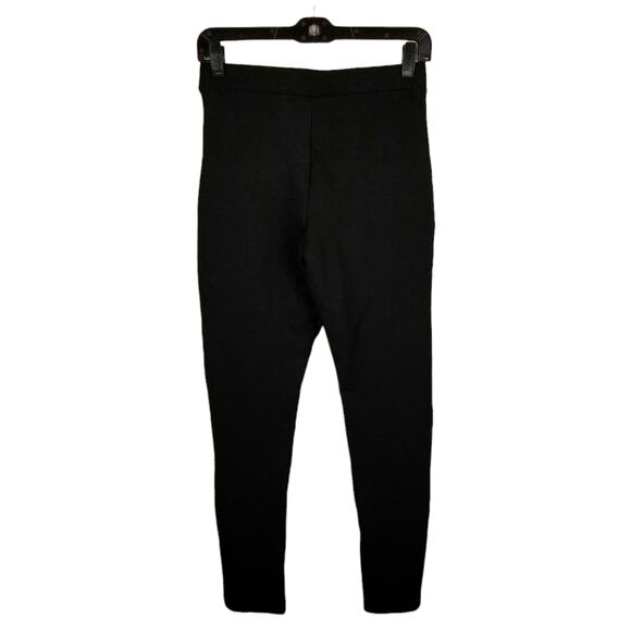 ZARA Black Knit Pull On Moto Zip Pants Size M Medium - Picture 2 of 6